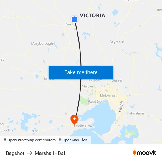 Bagshot to Marshall - Bal map