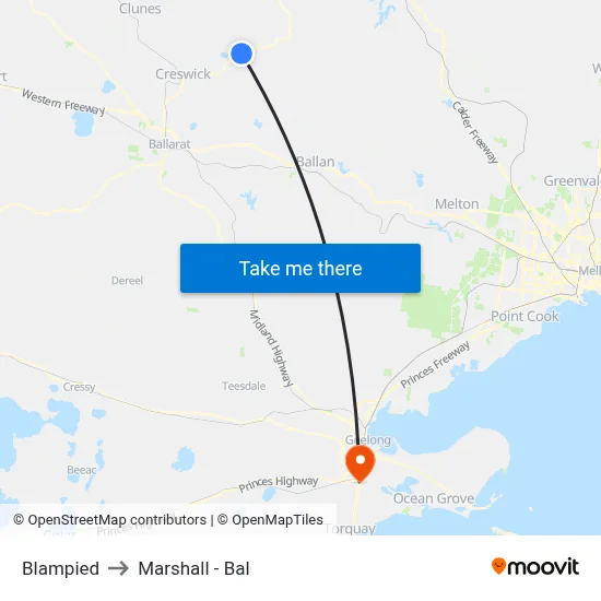 Blampied to Marshall - Bal map