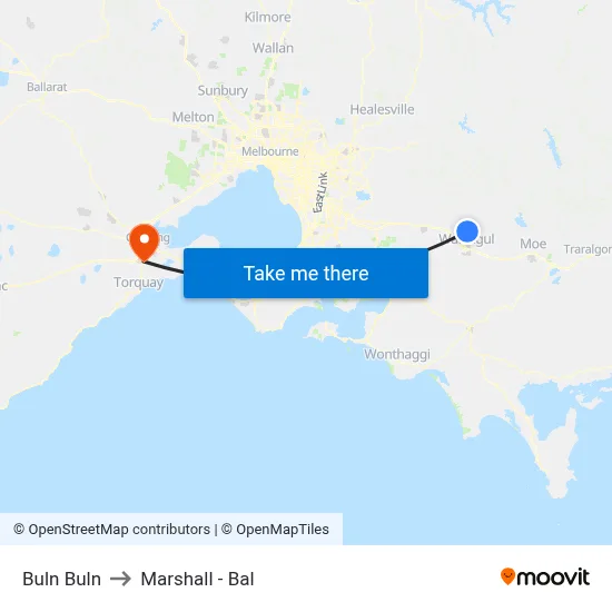 Buln Buln to Marshall - Bal map