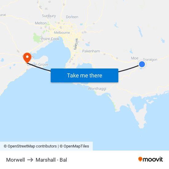 Morwell to Marshall - Bal map