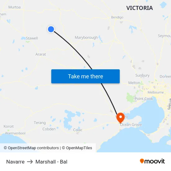 Navarre to Marshall - Bal map