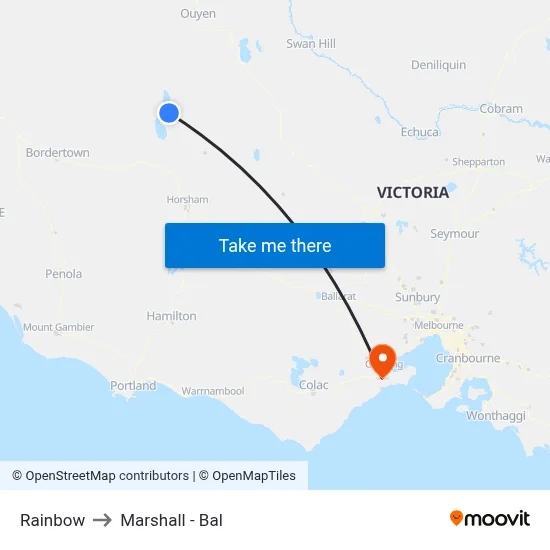 Rainbow to Marshall - Bal map