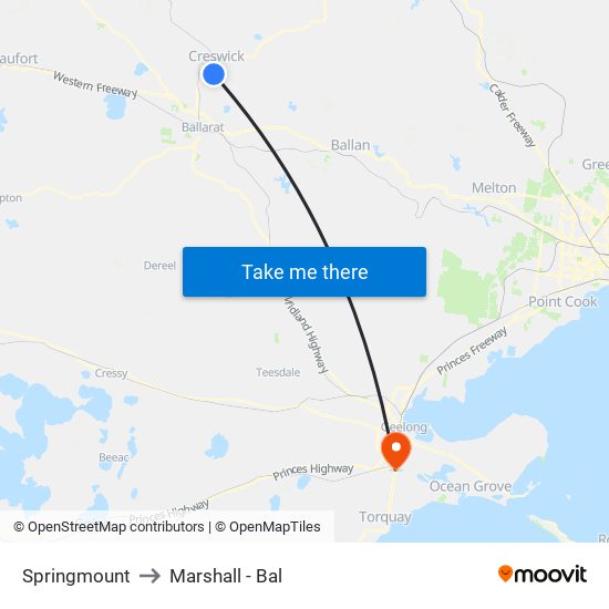 Springmount to Marshall - Bal map