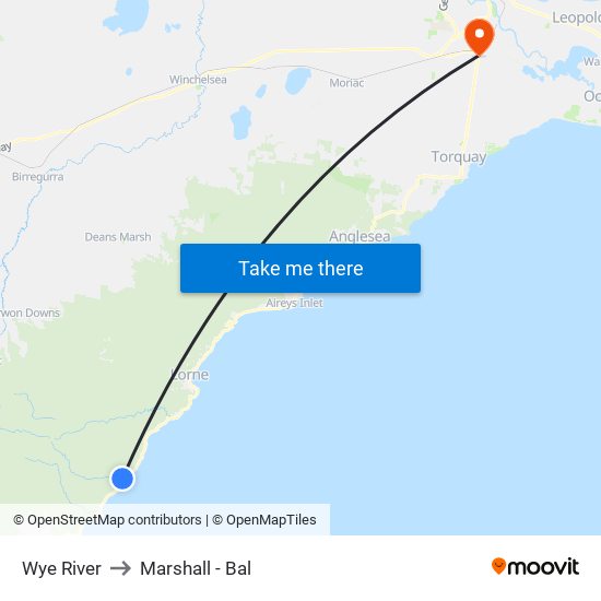 Wye River to Marshall - Bal map