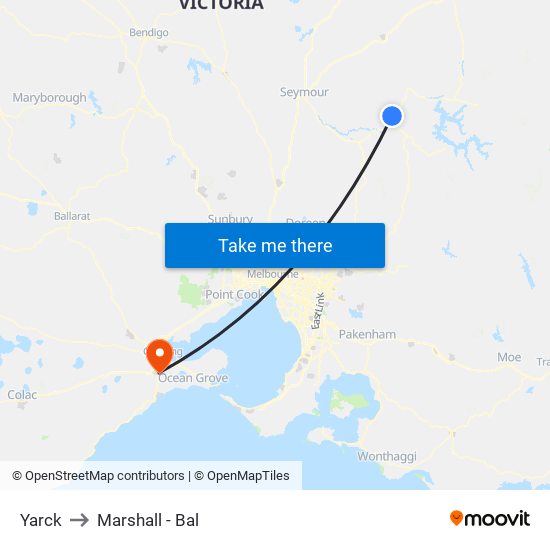 Yarck to Marshall - Bal map