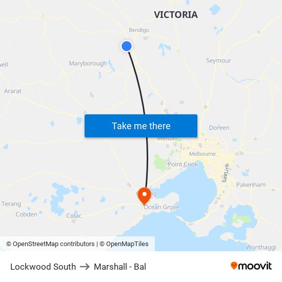 Lockwood South to Marshall - Bal map