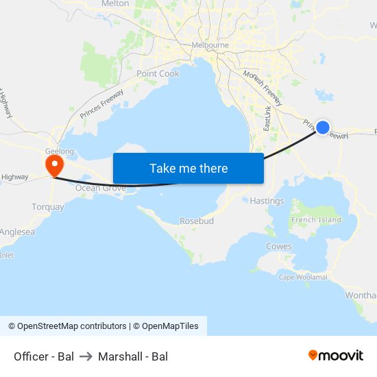 Officer - Bal to Marshall - Bal map