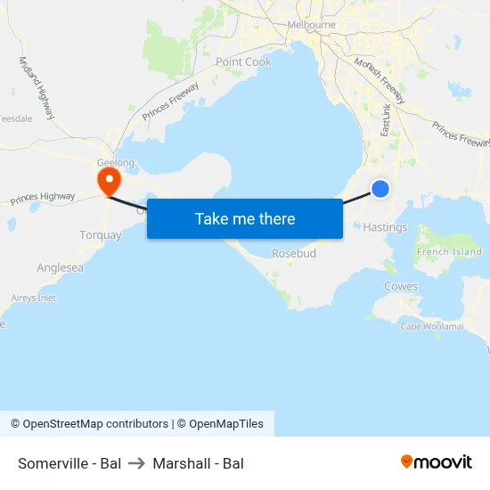 Somerville - Bal to Marshall - Bal map