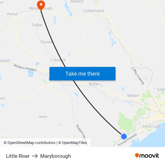 Little River to Maryborough map