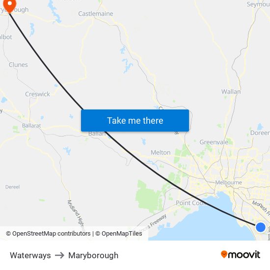 Waterways to Maryborough map