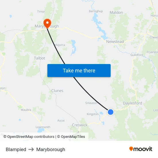 Blampied to Maryborough map