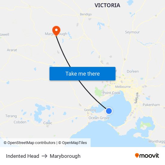 Indented Head to Maryborough map