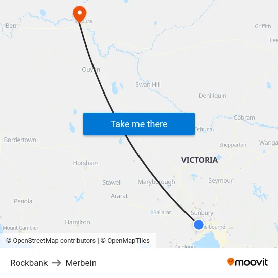 Rockbank to Merbein map