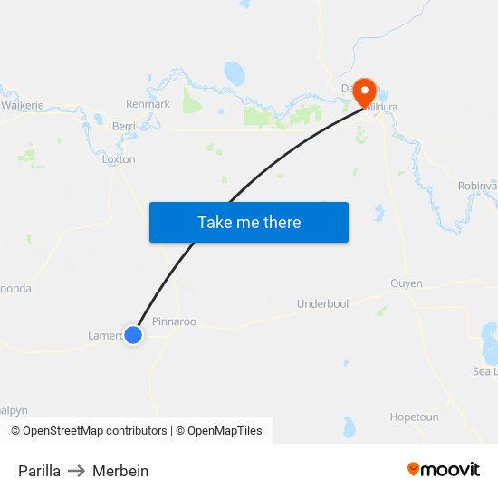 Parilla to Merbein map