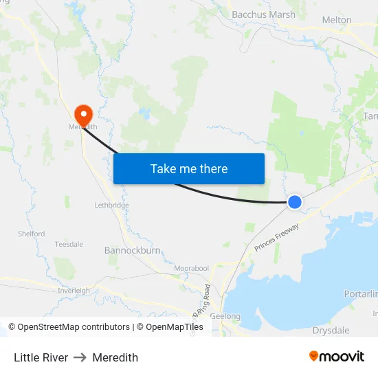 Little River to Meredith map