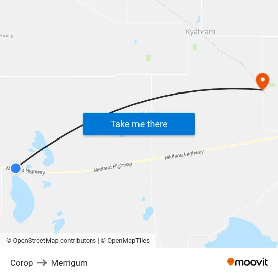 Corop to Merrigum map