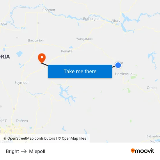 Bright to Miepoll map