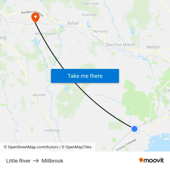 Little River to Millbrook map