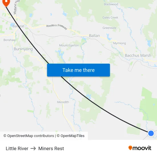 Little River to Miners Rest map