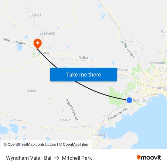 Wyndham Vale - Bal to Mitchell Park map