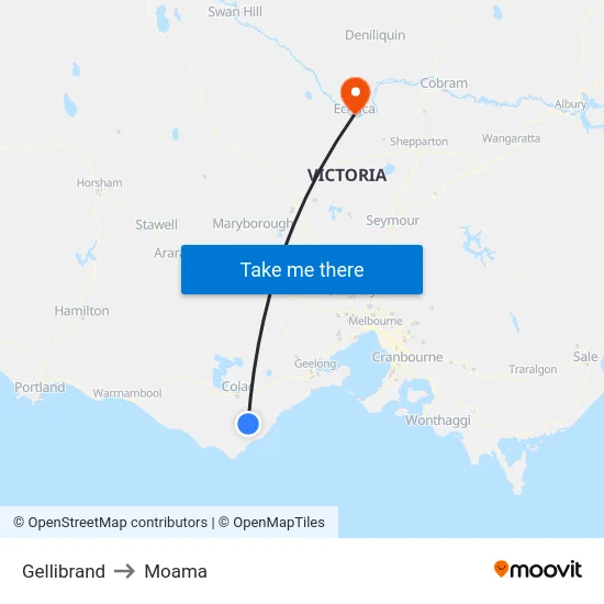 Gellibrand to Moama map