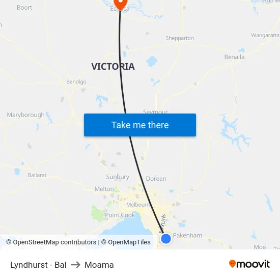 Lyndhurst - Bal to Moama map