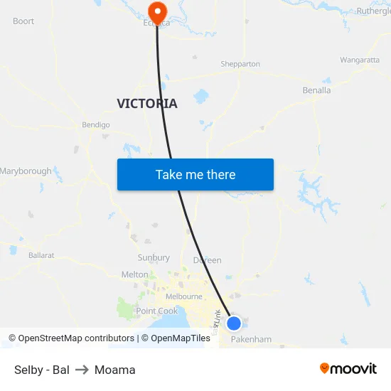 Selby - Bal to Moama map