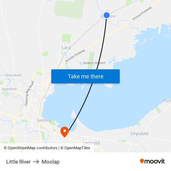 Little River to Moolap map