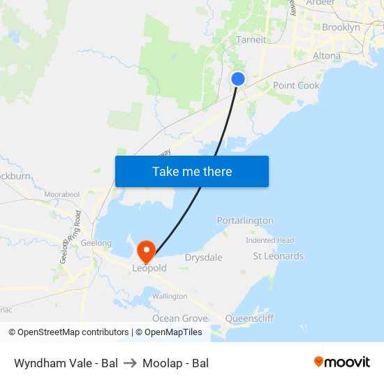Wyndham Vale - Bal to Moolap - Bal map