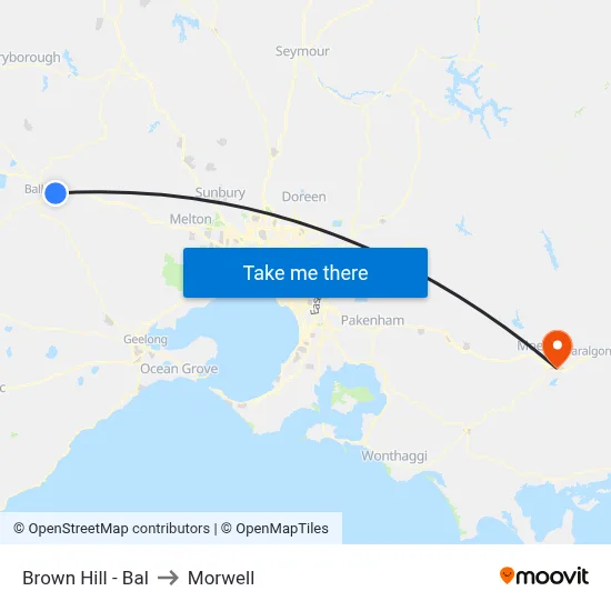 Brown Hill - Bal to Morwell map