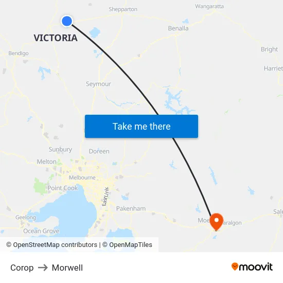 Corop to Morwell map