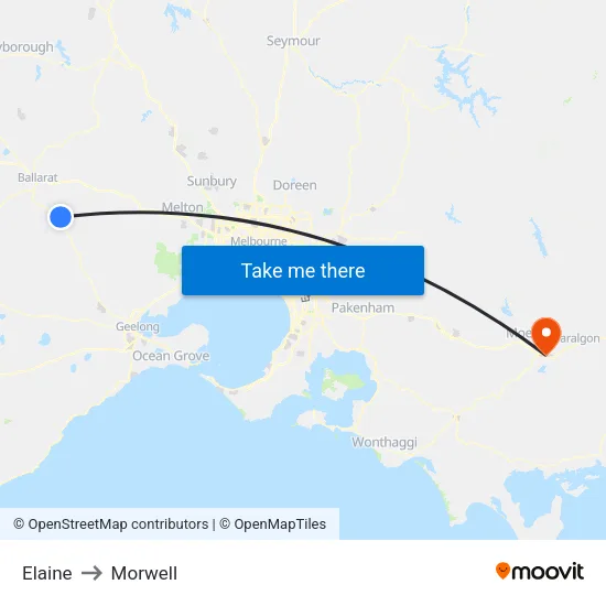 Elaine to Morwell map