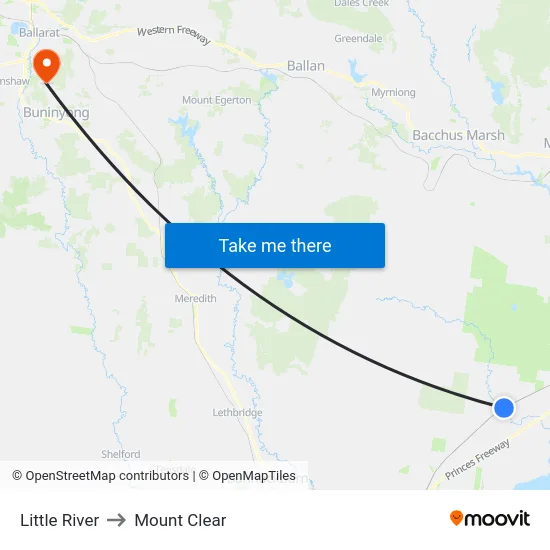 Little River to Mount Clear map