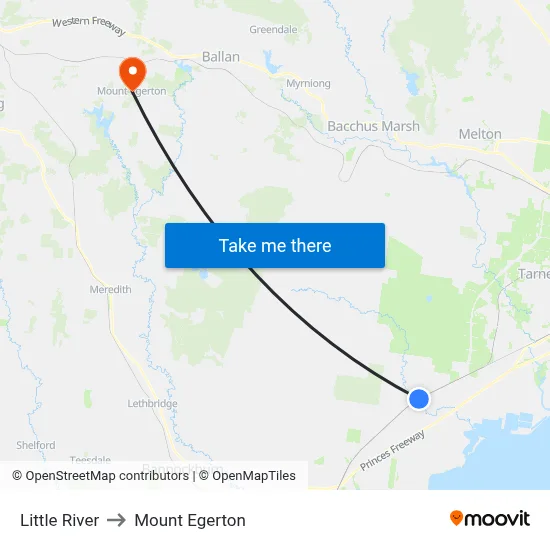 Little River to Mount Egerton map