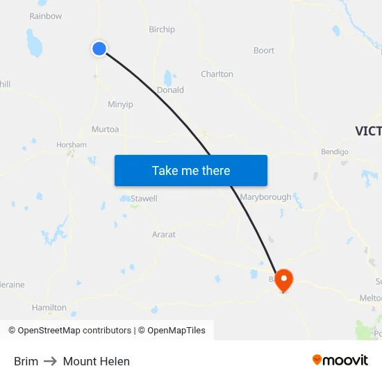 Brim to Mount Helen map