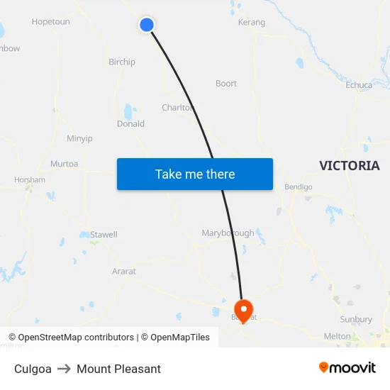 Culgoa to Mount Pleasant map