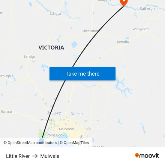 Little River to Mulwala map