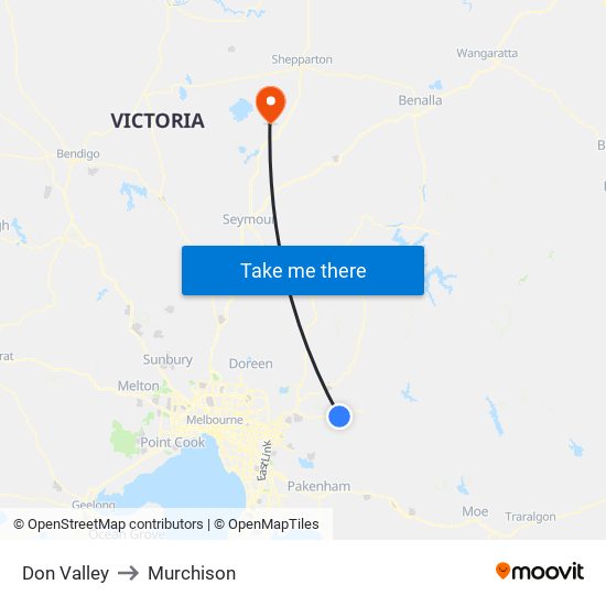 Don Valley to Murchison map