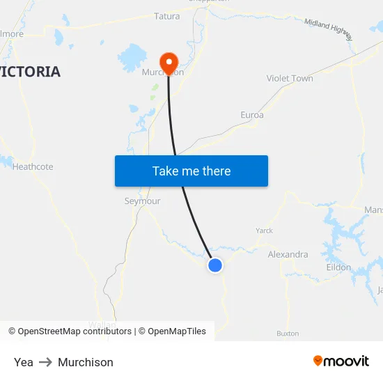 Yea to Murchison map