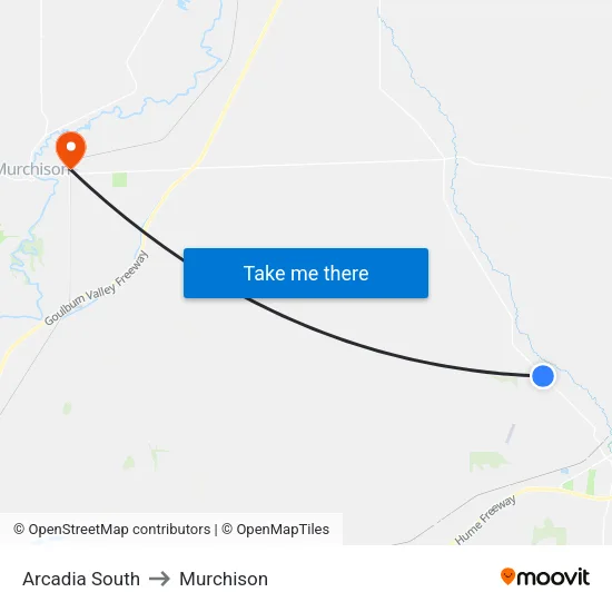 Arcadia South to Murchison map
