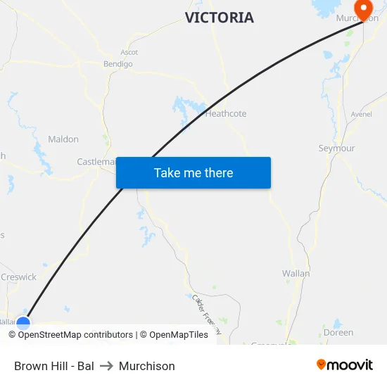 Brown Hill - Bal to Murchison map