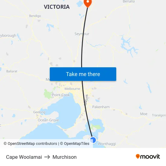 Cape Woolamai to Murchison map