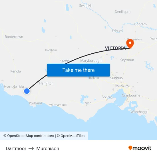 Dartmoor to Murchison map