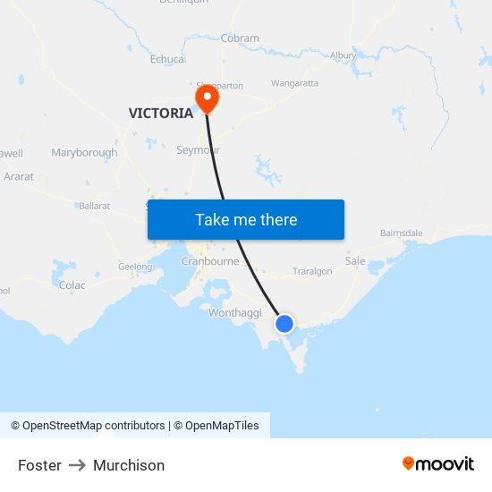 Foster to Murchison map