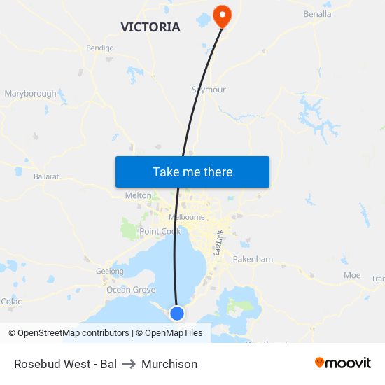 Rosebud West - Bal to Murchison map