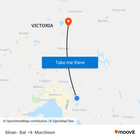 Silvan - Bal to Murchison map