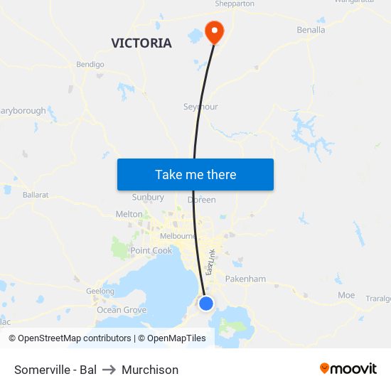 Somerville - Bal to Murchison map