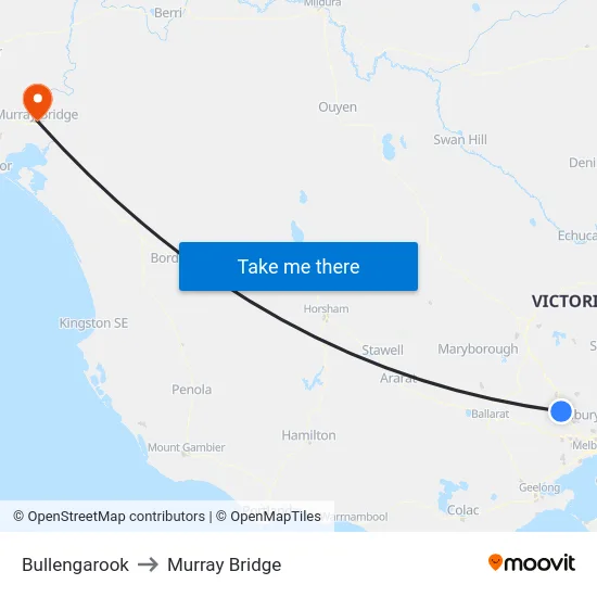 Bullengarook to Murray Bridge map