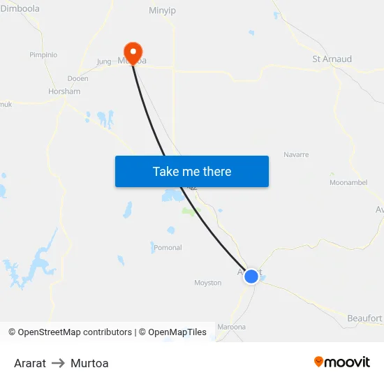 Ararat to Murtoa map