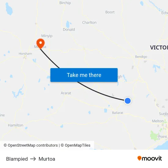 Blampied to Murtoa map